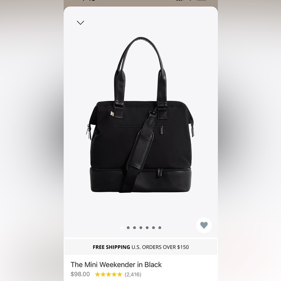 BEIS Handbags - BÉIS Mini Weekender in Black